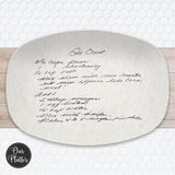 Handwritten Recipe Platter | Transfer from Photo