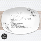 Handwritten Recipe Platter | Transfer from Photo