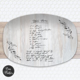 Handwritten Recipe Platter | Transfer from Photo