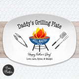 Grilling Personalized Plate, BBQ Plate, Custom Grill Gift