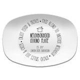 Neighborhood Giving Plate | Pass Along Plate for Neighbors and Friends, Personalized Platter Gift for New Neighbors