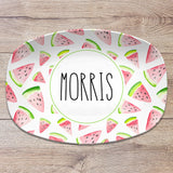 Personalized Platter Fruit Design, Lemon Orange Watermelon, Summer Outdoor Serving Plate for Pool Backyard Patio Gift, Custom Tray Pattern