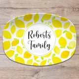 Personalized Platter Fruit Design, Lemon Orange Watermelon, Summer Outdoor Serving Plate for Pool Backyard Patio Gift, Custom Tray Pattern