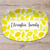 Personalized Platter Fruit Design, Lemon Orange Watermelon, Summer Outdoor Serving Plate for Pool Backyard Patio Gift, Custom Tray Pattern