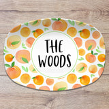 Personalized Platter Fruit Design, Lemon Orange Watermelon, Summer Outdoor Serving Plate for Pool Backyard Patio Gift, Custom Tray Pattern