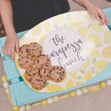 Personalized Platter Fruit Design, Lemon Orange Watermelon, Summer Outdoor Serving Plate for Pool Backyard Patio Gift, Custom Tray Pattern