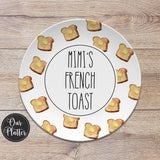 Pancake • Waffle • French Toast • Grilled Cheese | Personalized Breakfast Plate | 10" Plate