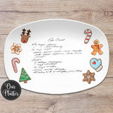 Christmas Cookie Handwritten Recipe Personalized Platter | Handwriting • Recipe Card • Keepsake