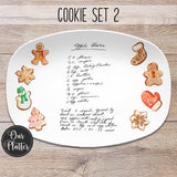 Christmas Cookie Handwritten Recipe Personalized Platter | Handwriting • Recipe Card • Keepsake