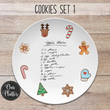 Christmas Cookie Recipe Handwritten Personalized Plate | 10" Round | Handwriting Note