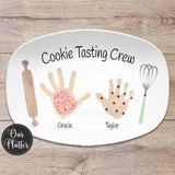 Handprint Cookie Custom Personalized Platter, Gift from Kids, Handprint Plate, Mother's Day, Gift for Her, Gift for Mom