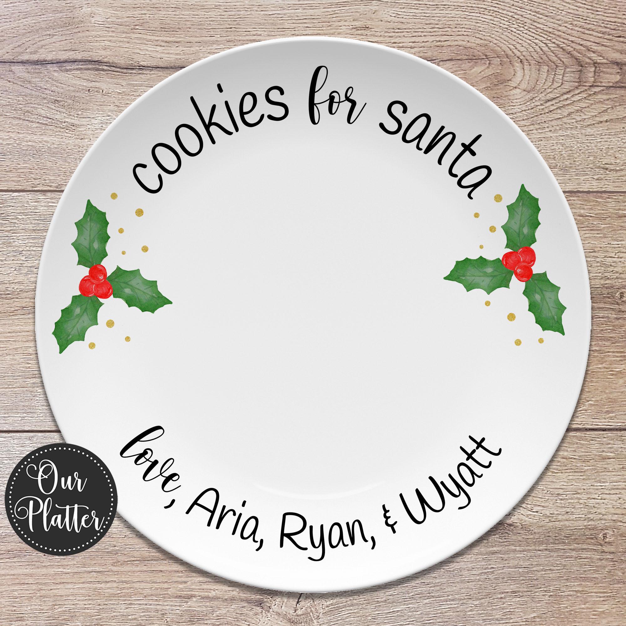 personalized santa plate