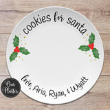 Cookies for Santa Personalized Plate | Keepsake Family Tradition | Cookies and Milk for Santa