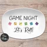 Bunco Game Night Dice Personalized Platter