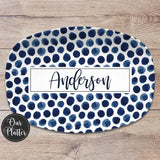 Personalized Hearts Platter: Custom Family Name Plate