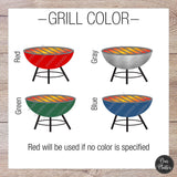 BBQ Grilling Plate - Flames Design