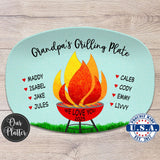 BBQ Grilling Plate - Flames Design