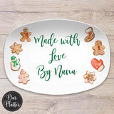 Personalized Christmas Cookie Platter | Custom Made with Love Tray | Grandma Baking Gift | Holiday Kitchen Decor | Christmas Gift Idea