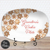 Personalized Cookie Platter | Custom First Christmas Family Plate | Holiday Baking Gift | Snowflake Sugar Cookie Design
