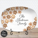 Personalized Cookie Platter | Custom Grandma Family Christmas Plate | Holiday Baking Gift | Snowflake Sugar Cookie Design