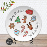 Christmas Personalized Plate | Made with Grandma | Cookies for Santa | Keepsake Family Tradition | Merry Christmas Hostess Gift