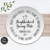 Neighborhood Giving Plate | Pass Along Plate for Neighbors and Friends, Personalized Platter Gift for New Neighbors