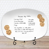 Handwritten Recipe Platter from Photo | Cookie Design | Custom Family Keepsake Plate | Personalized Mother’s Day Gift for Mom or Grandma