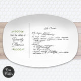 Handwritten Recipe Platter from Photo | from the kitchen Custom Family Keepsake | Personalized Mother’s Day Gift for Mom or Grandma