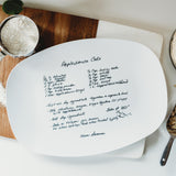 Handwritten Recipe Platter from Photo | Floral Plate • Recipe Card • Keepsake | Personalized Mother’s Day Gift for Mom or Grandma