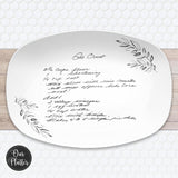 Handwritten Recipe Plate from Photo | Keepsake Personalized Gift Platter | Mother's Day for daughter, mom, grandma