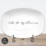 Handwritten Kids Notes Platter | Custom Handwriting from Children | Gift for Mom from Kids | Grandma Gift with Grandkids Names
