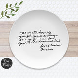 Handwritten Kids Notes Platter | Custom Handwriting from Children | Gift for Mom from Kids | Grandma Gift with Grandkids Names
