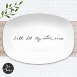Handwritten Kids Notes Platter | Custom Handwriting from Children | Gift for Mom from Kids | Grandma Gift with Grandkids Names