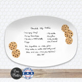 Handwritten Recipe Platter from Photo | Cookie Design | Custom Family Keepsake Plate | Personalized Mother’s Day Gift for Mom or Grandma