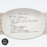 Handwritten Recipe Plate from Photo | Keepsake Personalized Gift Platter | Mother's Day for daughter, mom, grandma