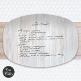 Handwritten Recipe Plate from Photo | Keepsake Personalized Gift Platter | Mother's Day for daughter, mom, grandma