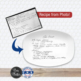 Handwritten Recipe Plate from Photo | Keepsake Personalized Gift Platter | Mother's Day for daughter, mom, grandma