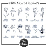 Birth Month Flower Family Personalized Platter, Custom Grandma Garden Gift from Grandkids, Mothers Day