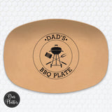 Personalized Daddy's Grilling Plate | Custom Dad Grill Platter | BBQ Serving Tray | Fathers Day Gift from Kids | Birthday, Christmas