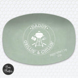 Custom Grilling Plate, Daddy Grill Platter, Personalized BBQ Serving Tray, Fathers Day Gift from Kids, Birthday, Outdoor, Christmas for Dad