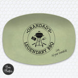 Personalized Daddy's Grilling Plate | Custom Dad Grill Platter | BBQ Serving Tray | Fathers Day Gift from Kids | Birthday, Christmas