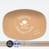 Custom Grilling Plate, Daddy Grill Platter, Personalized BBQ Serving Tray, Fathers Day Gift from Kids, Birthday, Outdoor, Christmas for Dad