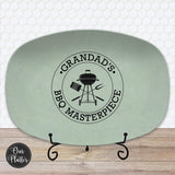 Custom Grilling Plate, Daddy Grill Platter, Personalized BBQ Serving Tray, Fathers Day Gift from Kids, Birthday, Outdoor, Christmas for Dad