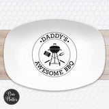 Custom Grilling Plate, Daddy Grill Platter, Personalized BBQ Serving Tray, Fathers Day Gift from Kids, Birthday, Outdoor, Christmas for Dad
