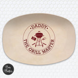 Personalized Daddy's Grilling Plate | Custom Dad Grill Platter | BBQ Serving Tray | Fathers Day Gift from Kids | Birthday, Christmas