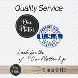 Personalized 1st Father’s Day Handprint BBQ Platter, First Father’s Day Gift from Baby, Custom Grilling Gift for Dad