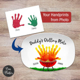 Personalized 1st Father’s Day Handprint BBQ Platter, First Father’s Day Gift from Baby, Custom Grilling Gift for Dad