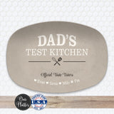 Foodie Dad Personalized Serving Platter | Custom Father’s Day Gift Plate | Official Taste Testers Tray for Grilling & Cooking