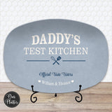 Foodie Dad Personalized Serving Platter | Custom Father’s Day Gift Plate | Official Taste Testers Tray for Grilling & Cooking