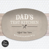 Foodie Dad Personalized Serving Platter | Custom Father’s Day Gift Plate | Official Taste Testers Tray for Grilling & Cooking